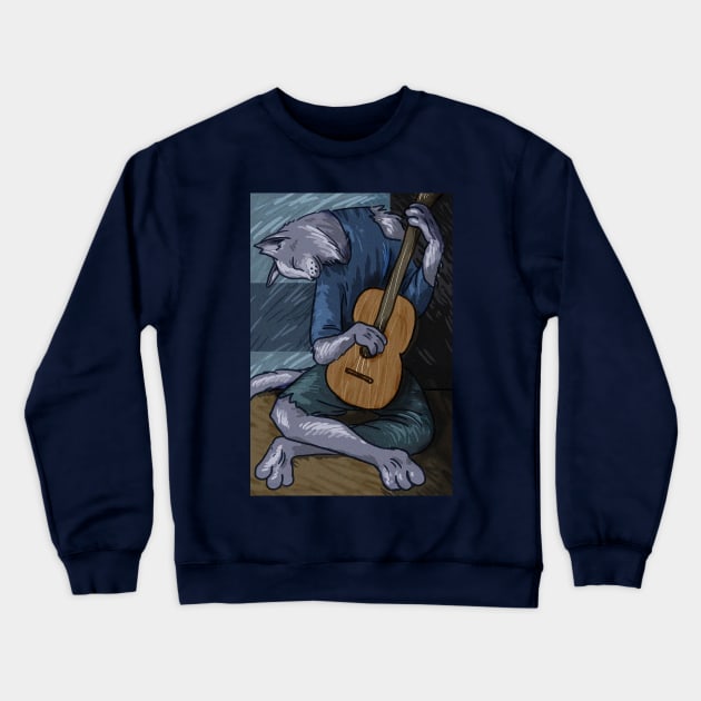 Old Purr-tarist Crewneck Sweatshirt by DanaBeyer